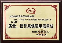 質量、信譽雙保障示范單位